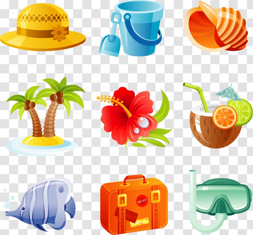 Seaside Resort Icon - Beach - Vector Hat Transparent PNG