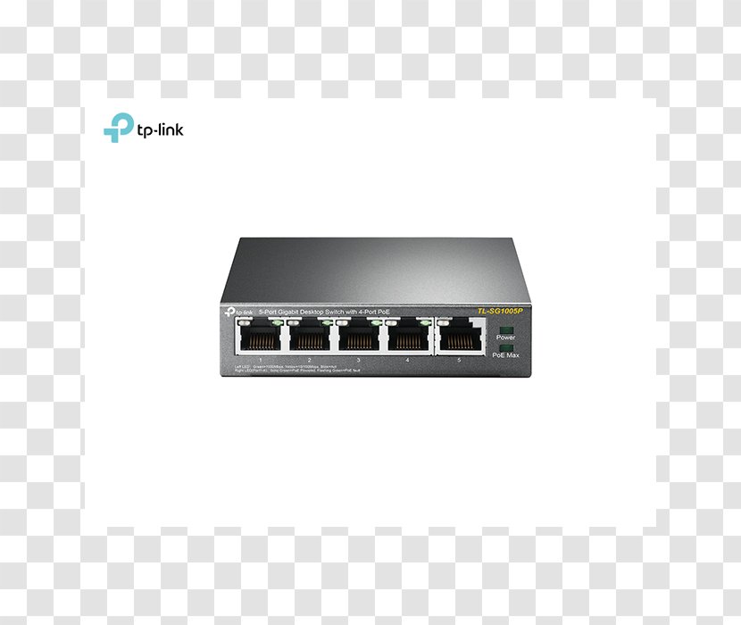 Power Over Ethernet Network Switch TP-Link Gigabit - Electronics Accessory Transparent PNG