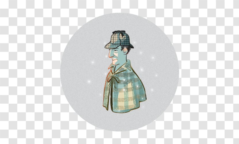 Costume Design Tartan Turquoise - Sherlock Pipe Transparent PNG