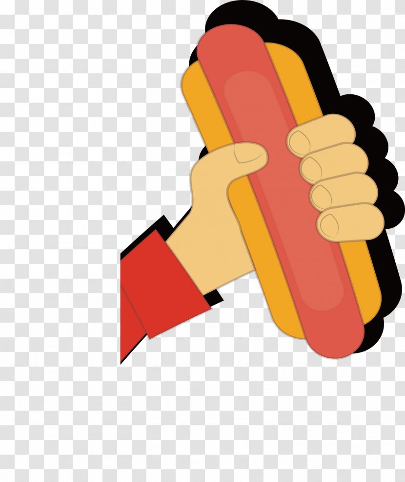 Clip Art - Orange - Sausage Hand Transparent PNG