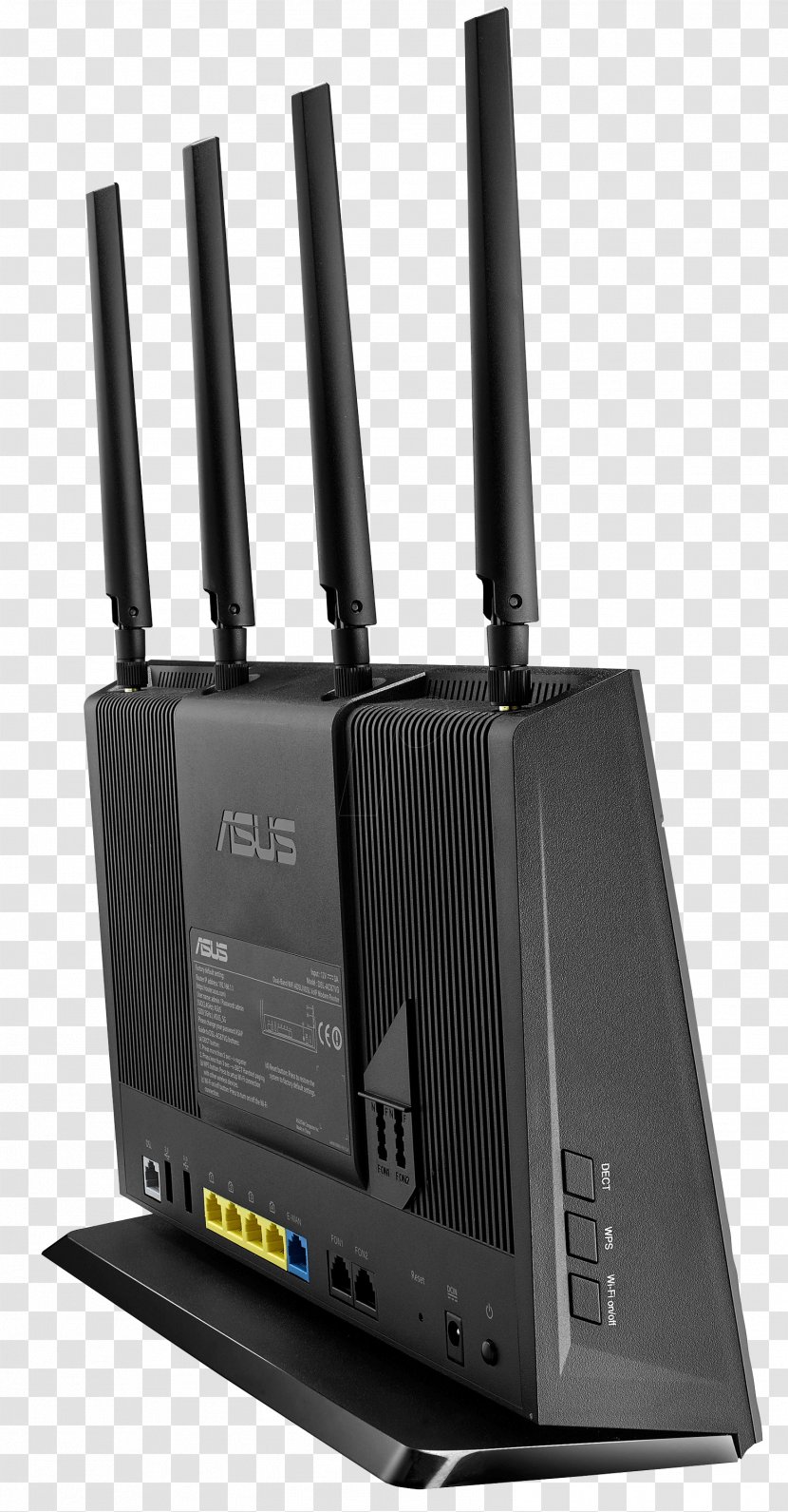 Wireless Router Access Points ASUS DSL-AC87VG Dual-band Gigabit Ethernet Black Digital Subscriber Line - Adsl Transparent PNG