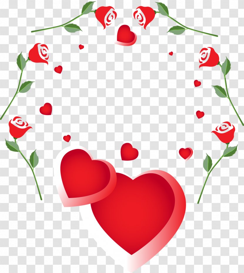 Love Vecteur Euclidean Vector - Heart - Creative Valentine's Day Transparent PNG