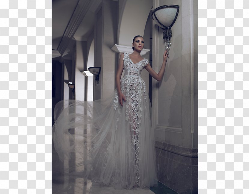 Wedding Dress Evening Gown CHARBEL KARAM - Silhouette - Nordic Fairy Tale Transparent PNG