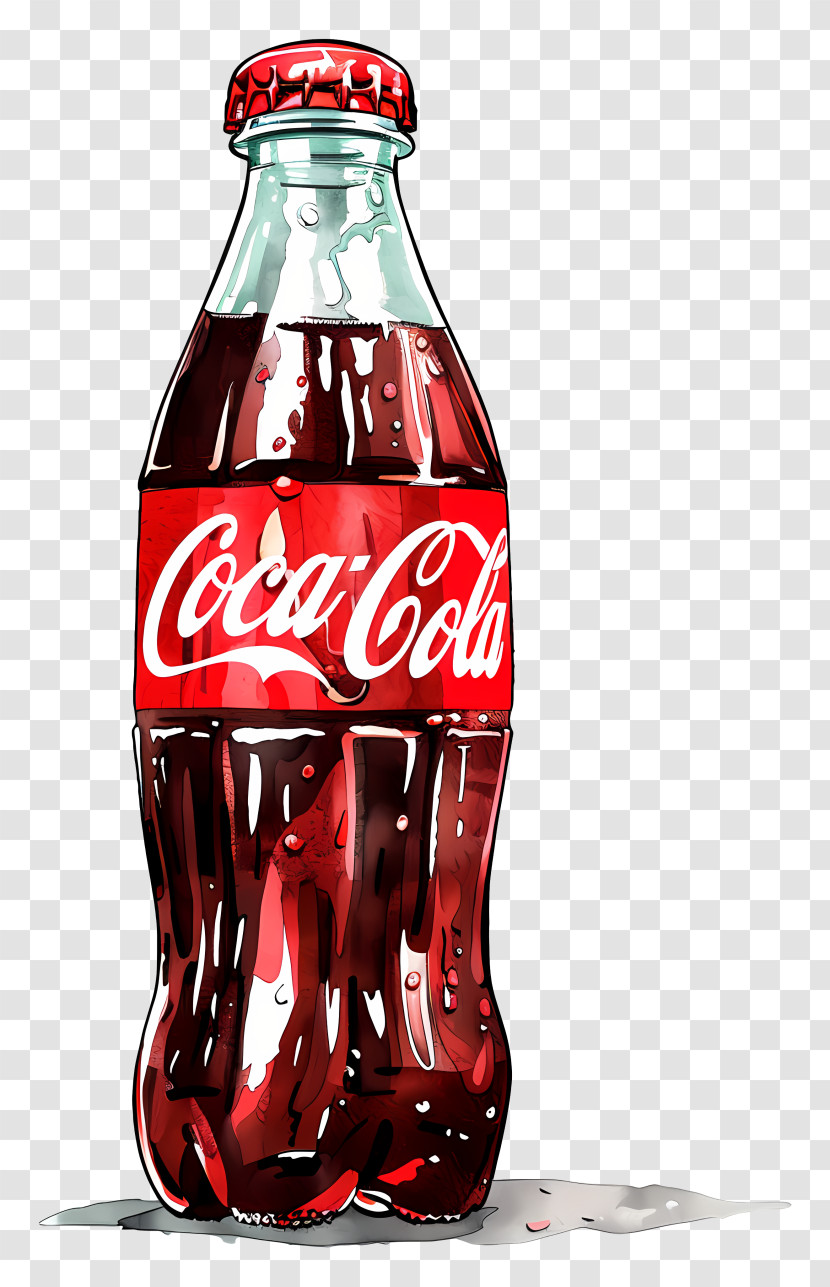 Coca Cola - Illustration Of Coca-Cola Glass Bottle Transparent PNG