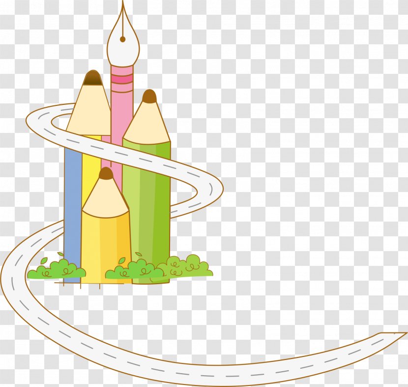 Kindergarten School Pencil - Template Transparent PNG