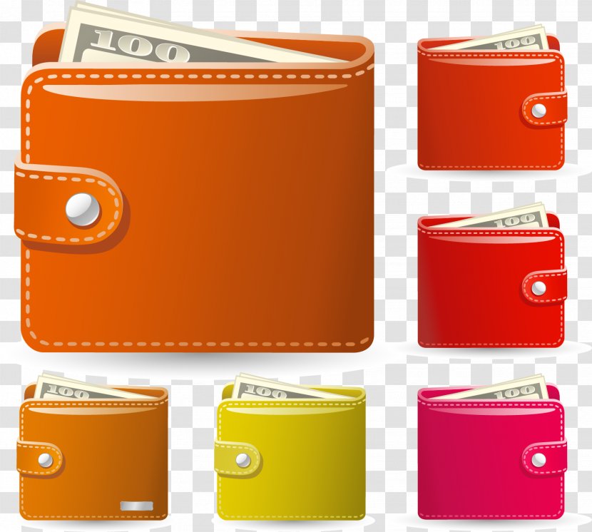 Wallet Royalty-free Stock Photography Clip Art - Orange - Vector Transparent PNG