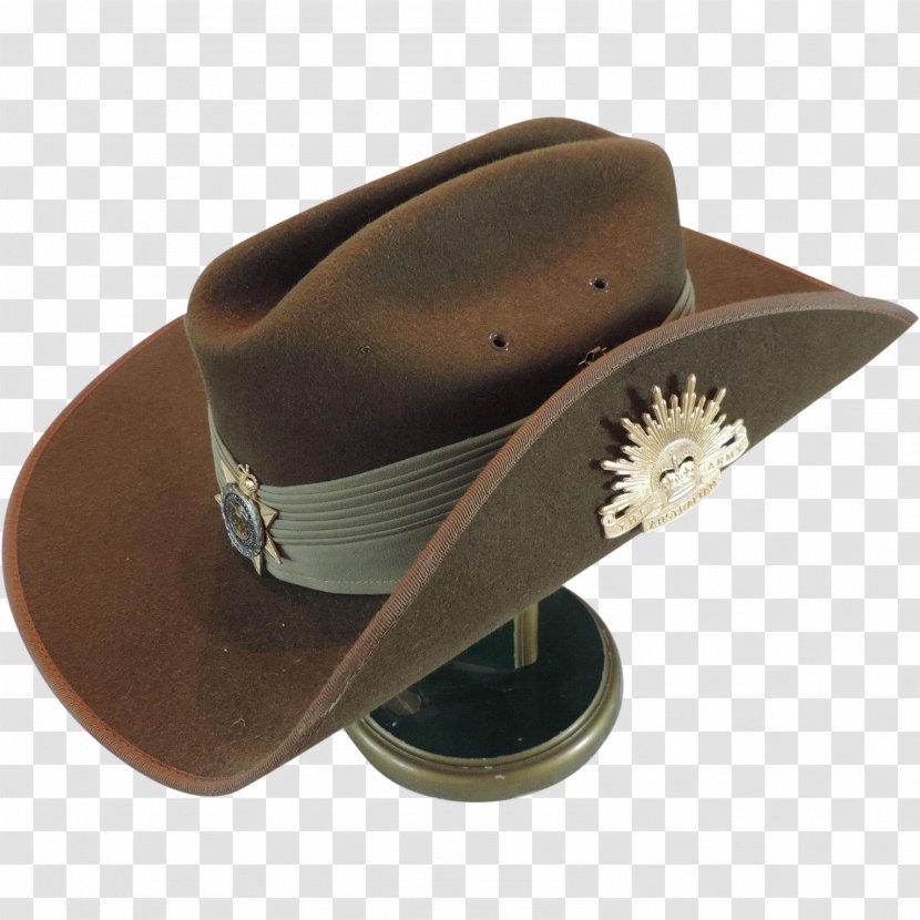 Slouch Hat Australian Army Cap - Cork - Cowboy Badge Transparent PNG