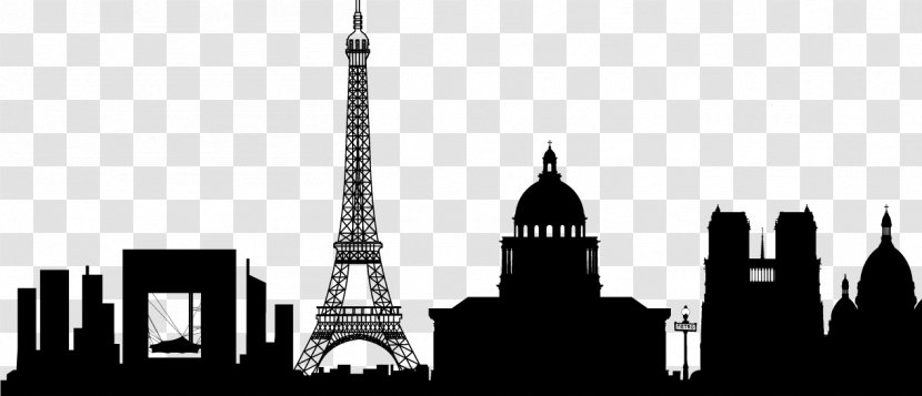 Paris Silhouette Skyline Wall Decal - Photos Transparent PNG