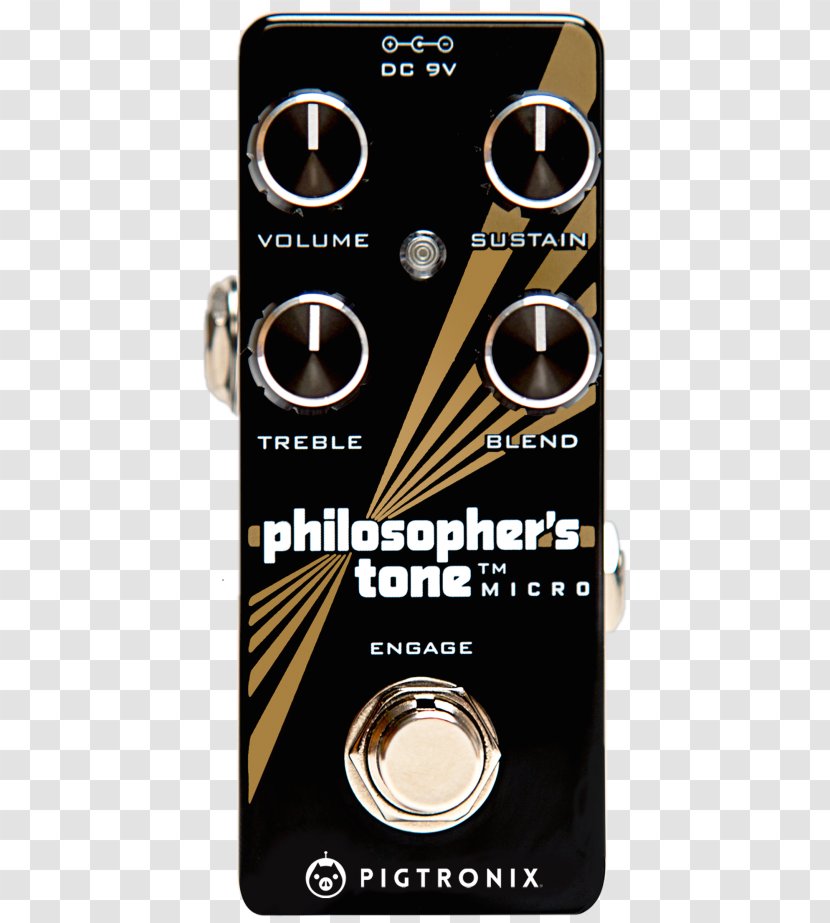 Pigtronix Philosopher's Tone Micro Effects Processors & Pedals Sustain Guitar - Distortion - Pedal Transparent PNG