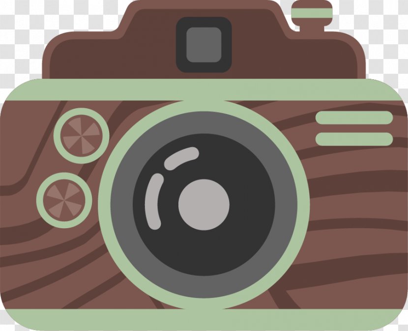 Camera Photography - Cameras Optics - Cartoon Brown Transparent PNG