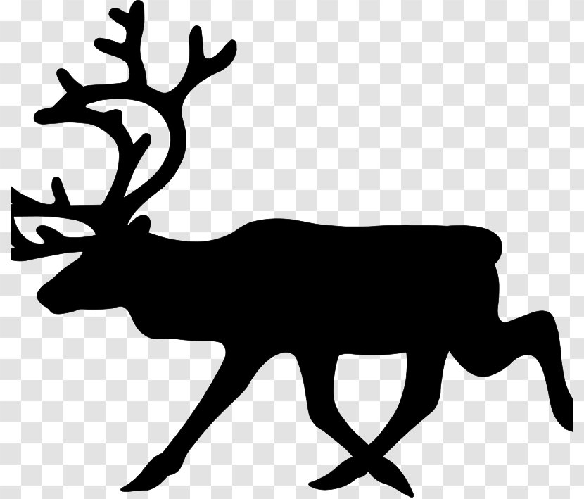 Reindeer Santa Claus Rudolph Clip Art - Deer Transparent PNG
