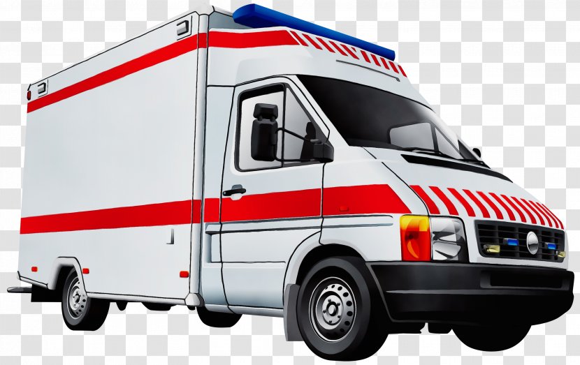 Ambulance Cartoon - Emergency Vehicle - Freight Transport Van Transparent PNG
