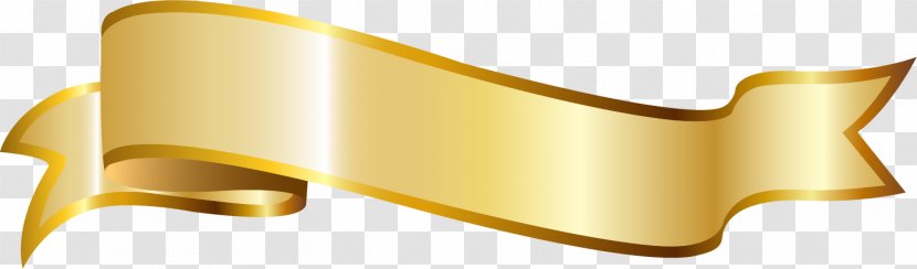Ribbon Gold Download - Golden Transparent PNG