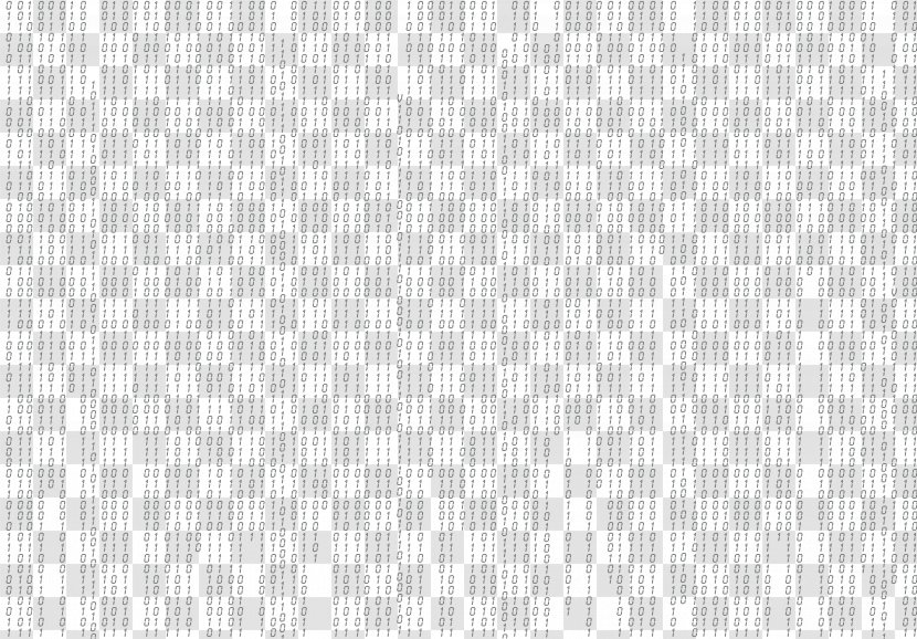 White Textile Black Pattern - Rectangle - Vector Gray Binary Code Modeling Technology Lines Transparent PNG