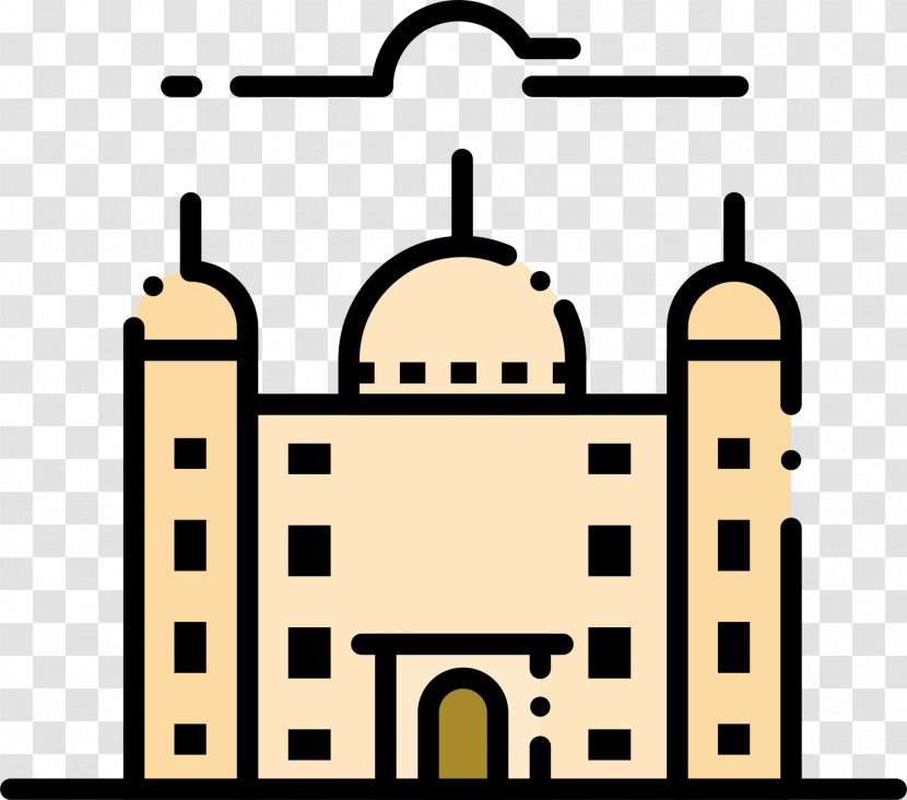 Islamic Architecture Clip Art - Symbol - Yellow Cartoon Church Transparent PNG