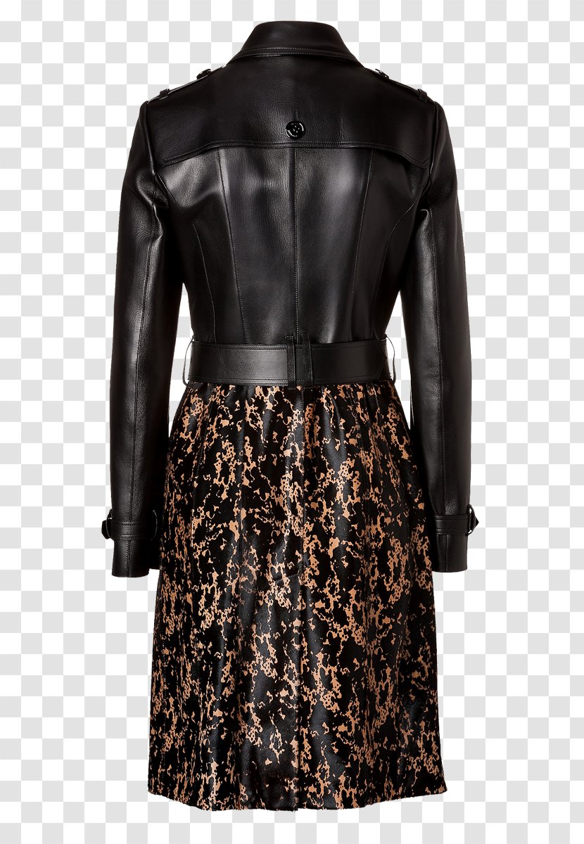 Leather Jacket Coat Sleeve Dress - Clothing Transparent PNG