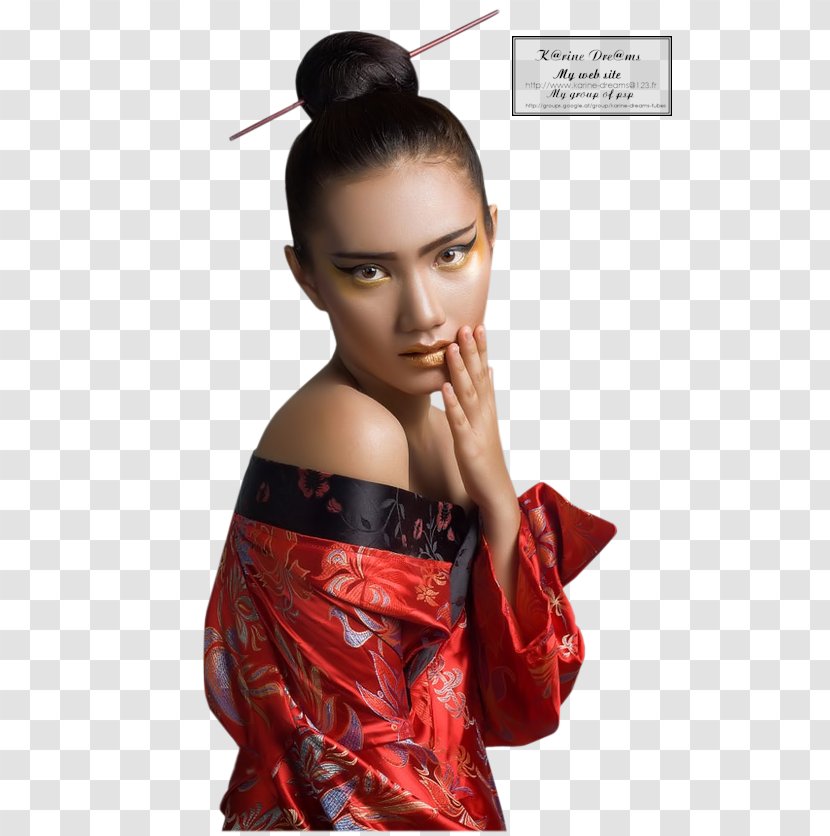 China Woman Geisha - Frame Transparent PNG
