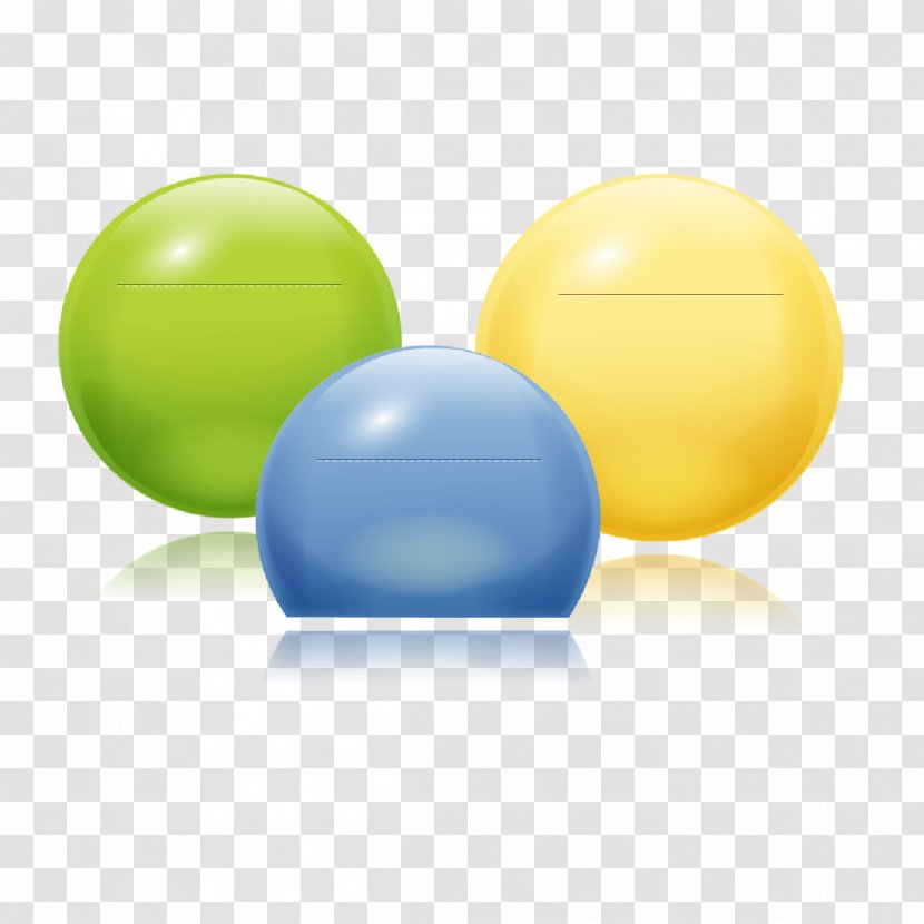 Three-dimensional Space Sphere Euclidean Vector Color Ball - Ppt - Three-color Pellets Transparent PNG