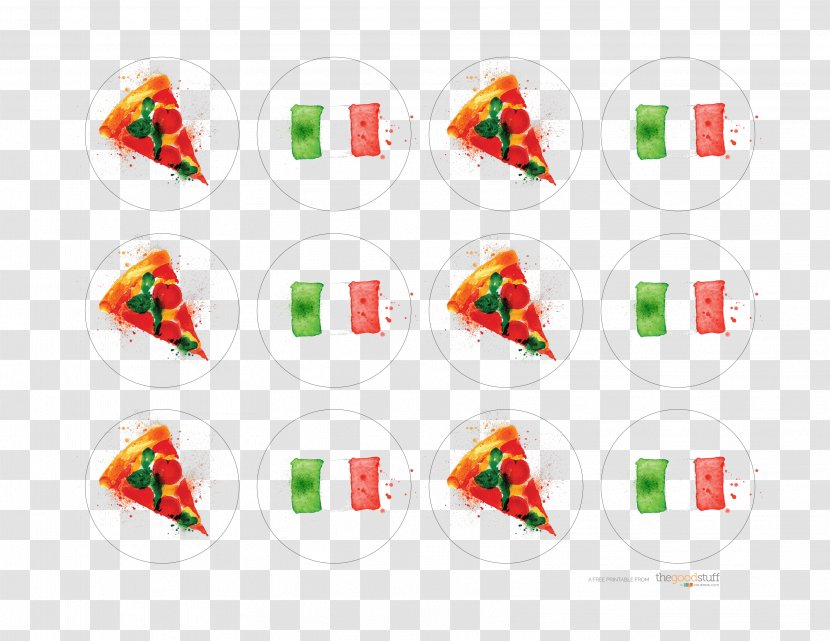 Pizza Wedding Invitation Party Pepperoni Cupcake - Topper Transparent PNG