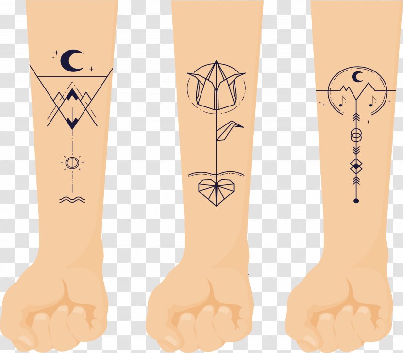 Finger Tattoo Euclidean Vector Arm - Frame - Pattern Transparent PNG