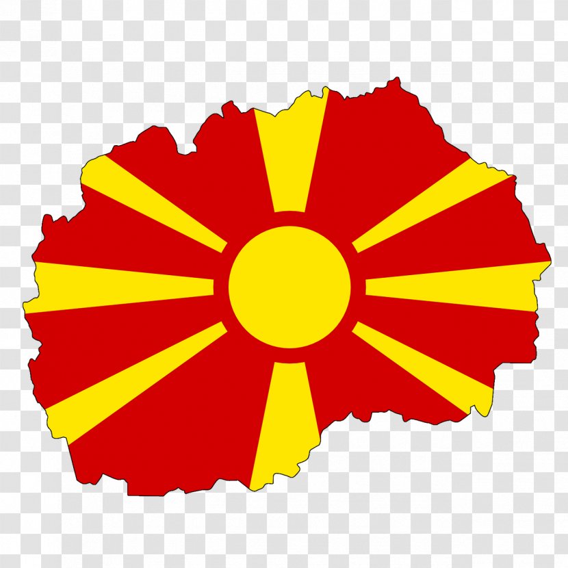 Flag Of The Republic Macedonia Map Socialist - Vector Transparent PNG