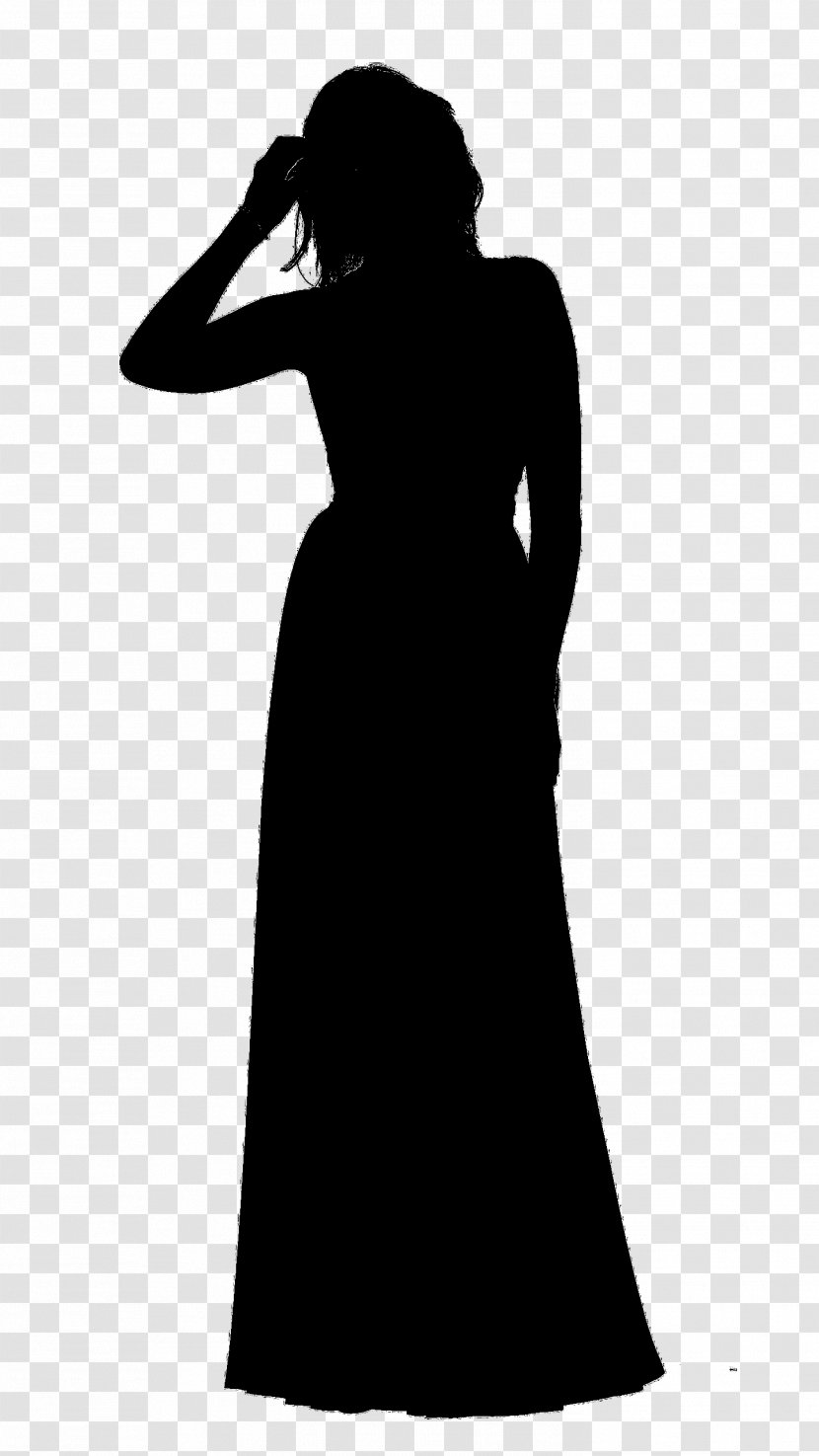 Shoulder Beak Gown Silhouette Black M - Sleeve Transparent PNG