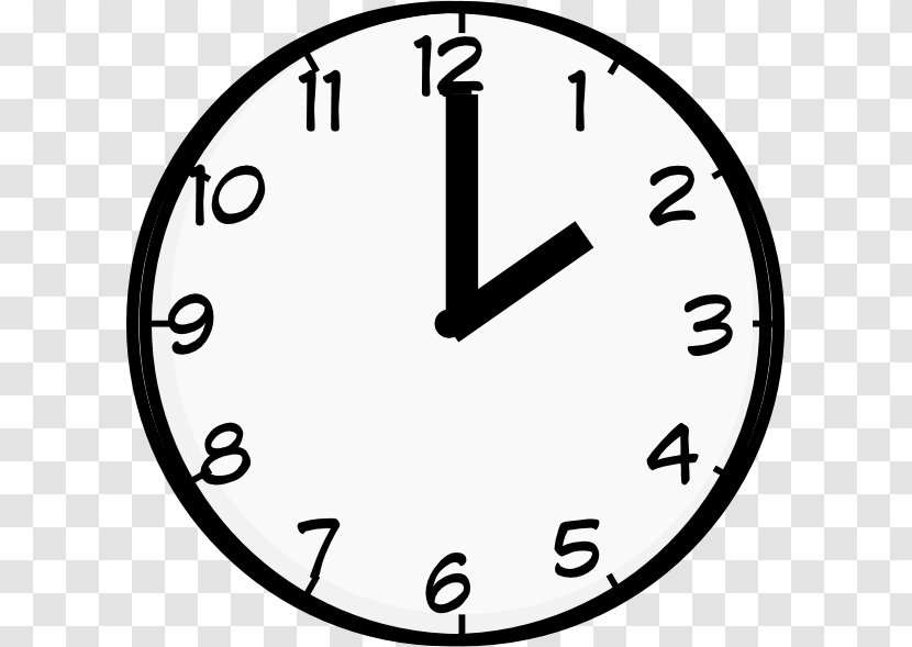 Clip Art Clock Time Image Past - Black And White Transparent PNG