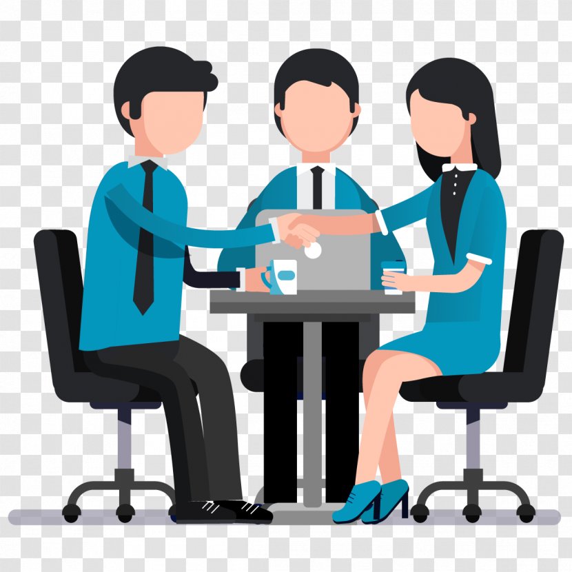 Interview Cartoon - Management - Table Recruiter Transparent PNG