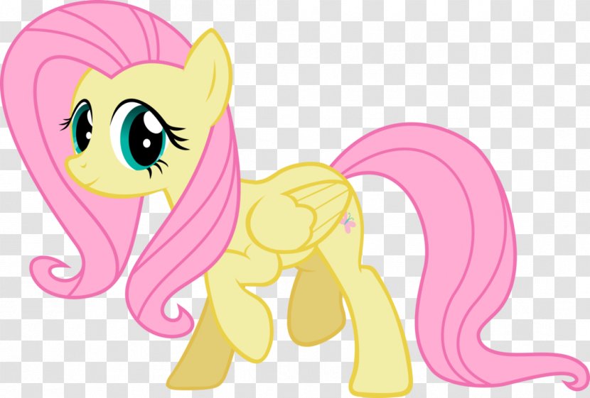Pony Fluttershy - Silhouette - Heart Transparent PNG