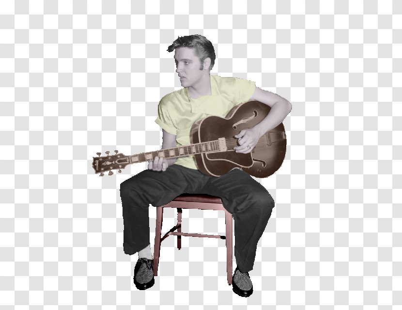 Acoustic Guitar Cuatro Microphone - Sitting - Elvis Presley Transparent PNG