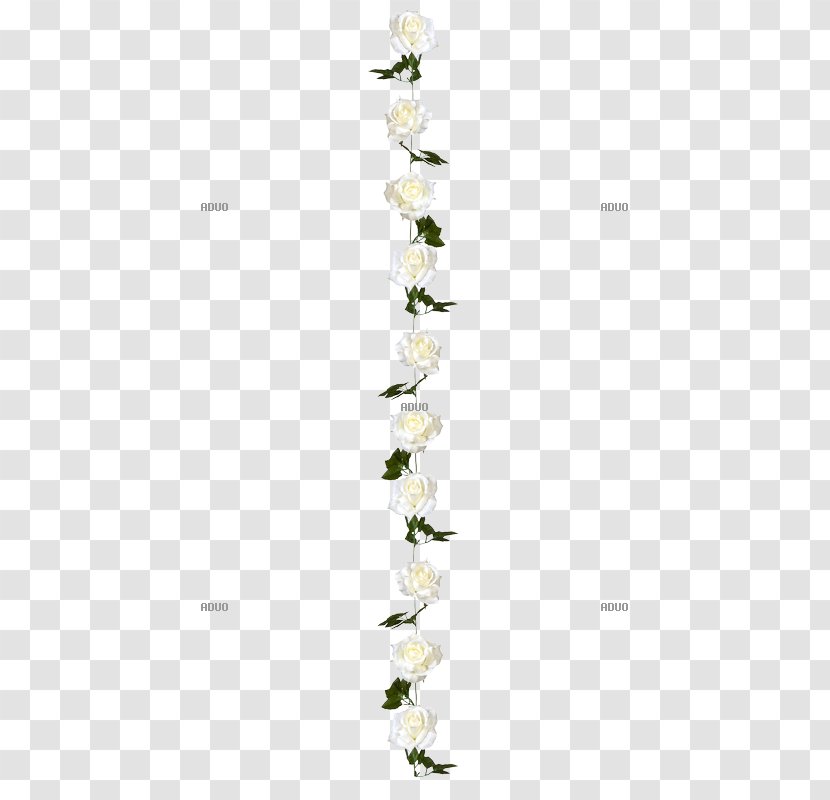 White Cut Flowers Garland Green - Flora - Flower Transparent PNG