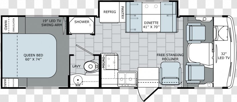 Floor Plan 2000 Plymouth Prowler Caravan Holiday Rambler - Area - Car Transparent PNG