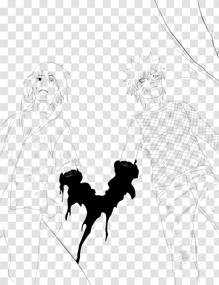 Dog Naruto Visual Arts Line Art Sketch - Silhouette Transparent PNG