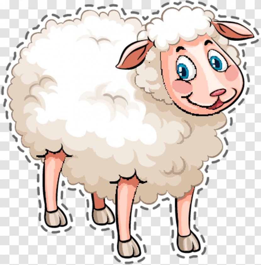 Sheep Clip Art Illustration Human Behavior Cartoon - Nose - Goatantelope Transparent PNG
