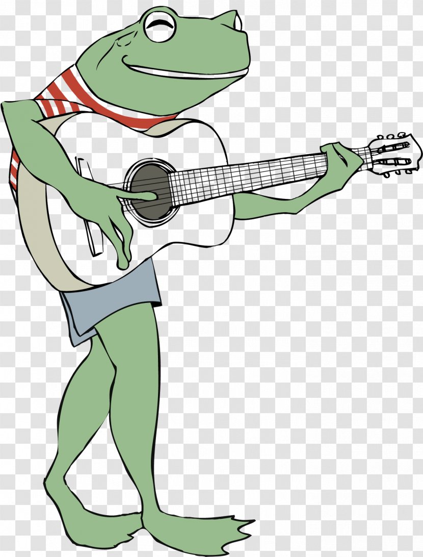 Frog Cartoon - String Instrument Guitar Accessory Transparent PNG