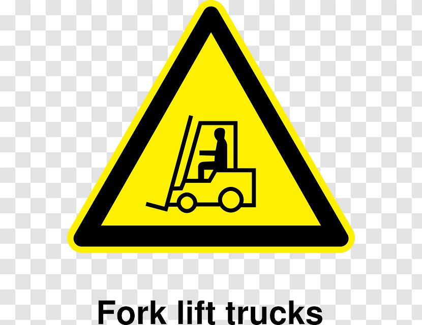 Forklift Transport Logistics Clip Art - Yellow - Triangle Transparent PNG
