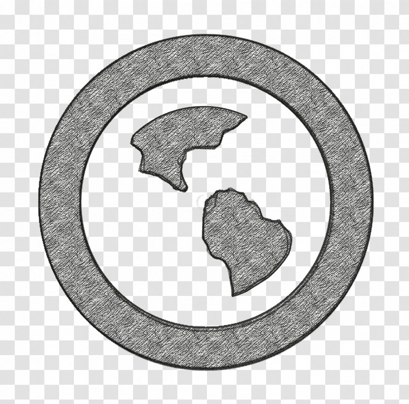 Globe Icon - Metal Symbol Transparent PNG