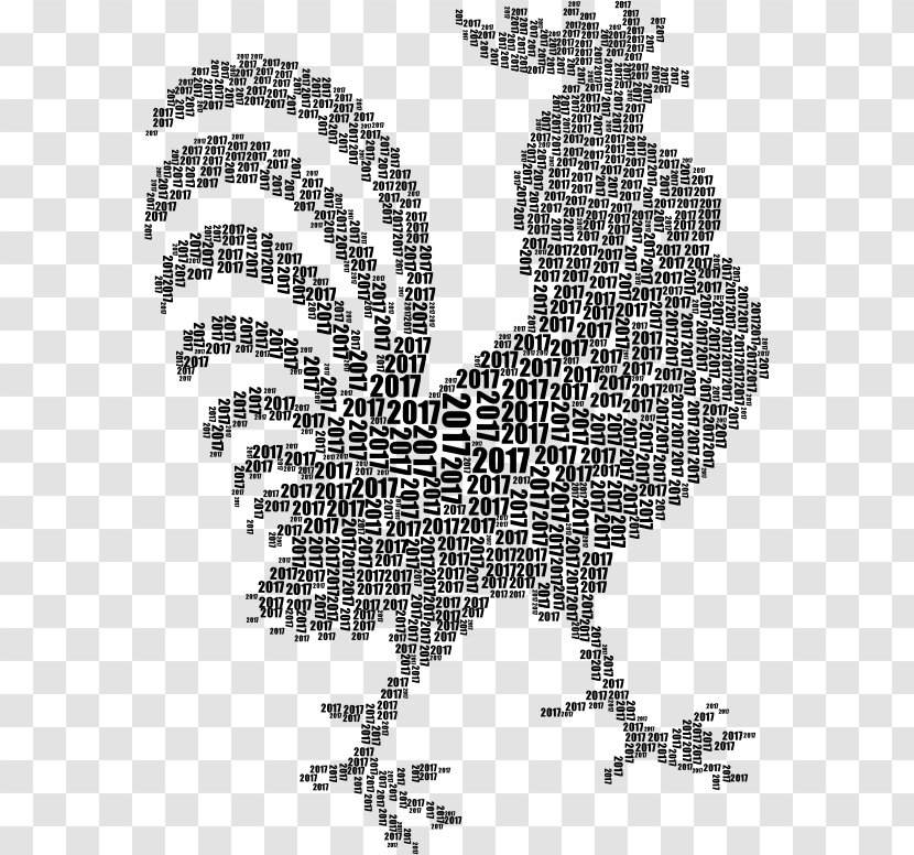 Rooster T-shirt Chicken Printing Clip Art - Black And White Transparent PNG