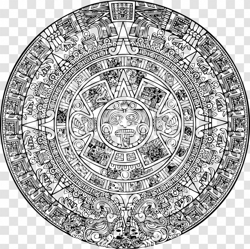 Aztec Calendar Stone Spanish Conquest Of The Empire Mesoamerica - Nahuatl Transparent PNG