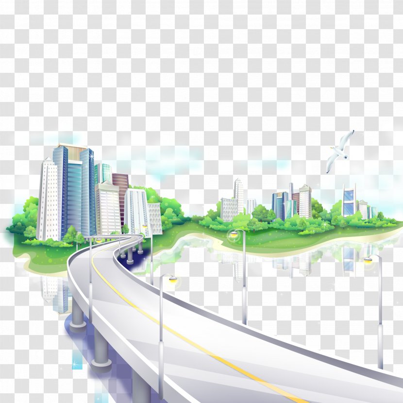 Euclidean Vector Wallpaper - Architecture - Fantasy City Building Transparent PNG