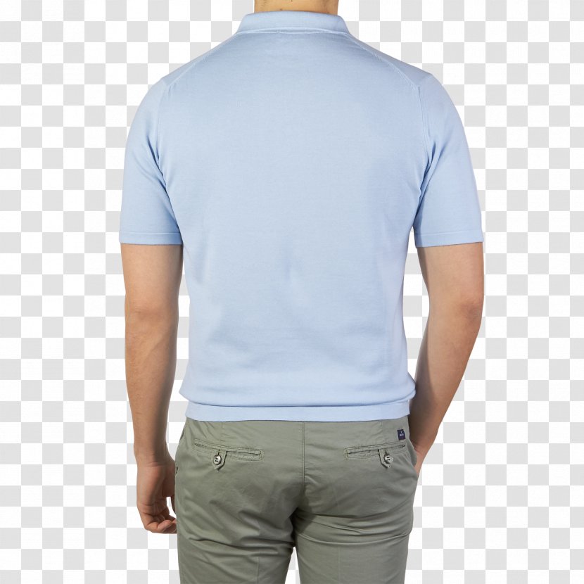 Tennis Polo Sleeve Neck Microsoft Azure - Shirt - Back Transparent PNG