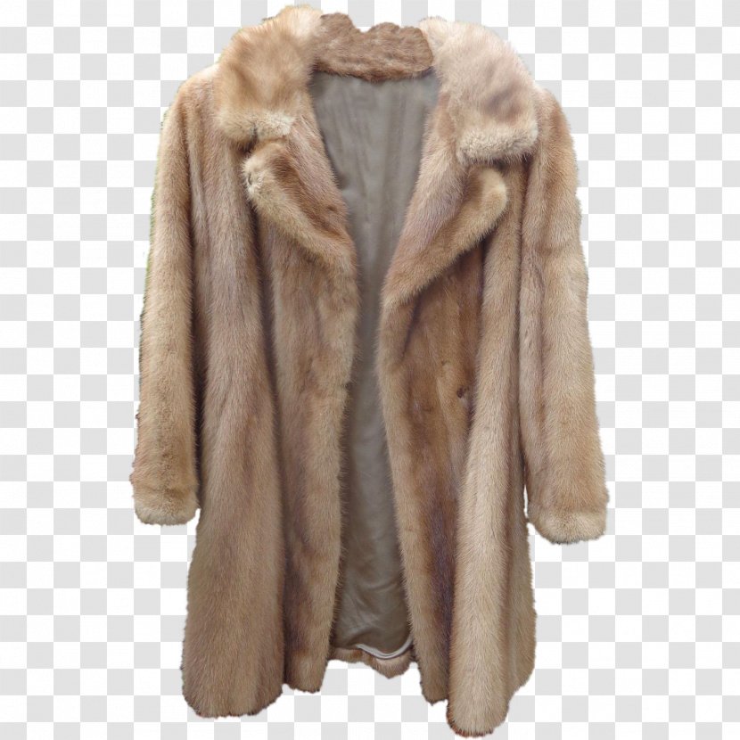 Fur Clothing American Mink Coat Jacket - Silhouette Transparent PNG