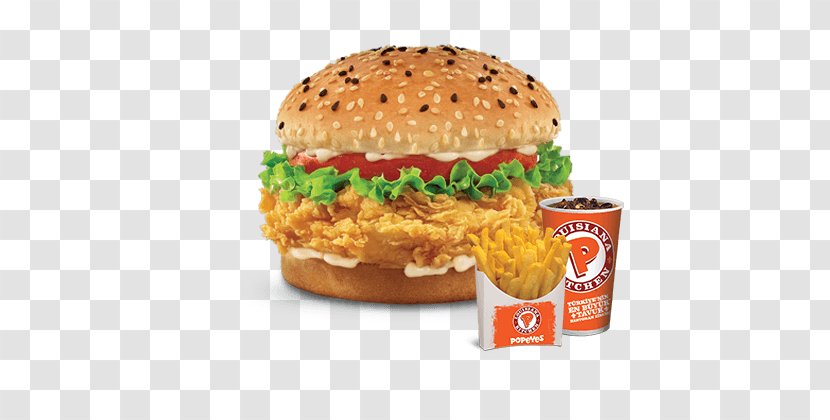 Cheeseburger Chicken Whopper Sandwich Popeyes - Convenience Food Transparent PNG