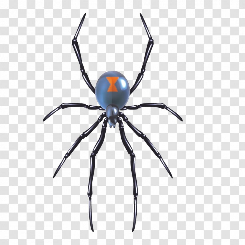 Spider Royalty-free Euclidean Vector Illustration - Arachnid - Vivid Blue Transparent PNG