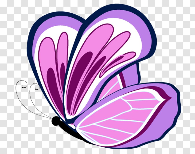 Butterfly Color Violet Pink Clip Art - Cartoon Transparent PNG