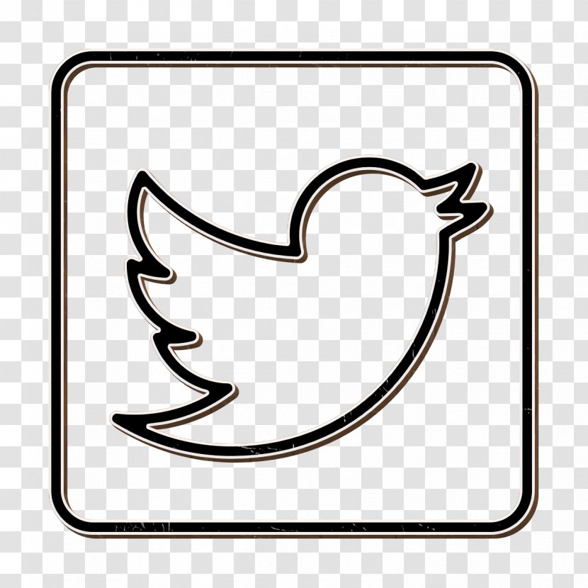 Bird Icon Logo Social - Tweet - Symbol Line Art Transparent PNG