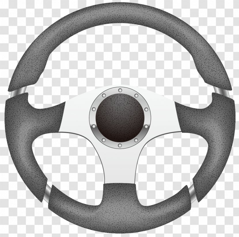 Car Driving Industry Traffic Vehicle - Black And White - Vector Painted Steering Wheel Transparent PNG