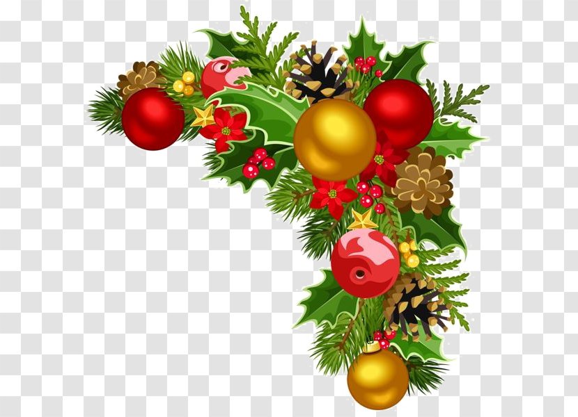 Christmas Decoration - Conifer Holly Transparent PNG