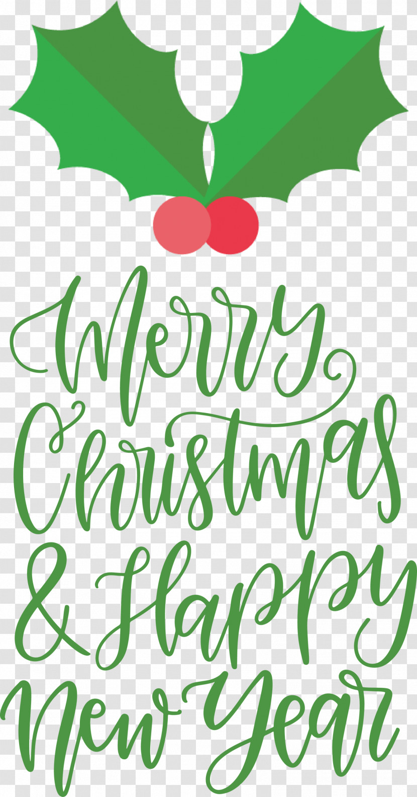 Merry Christmas Happy New Year Transparent PNG