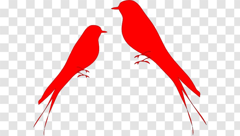Clip Art Lovebird Swallow Parrot - Wing - Loving Birds Transparent PNG